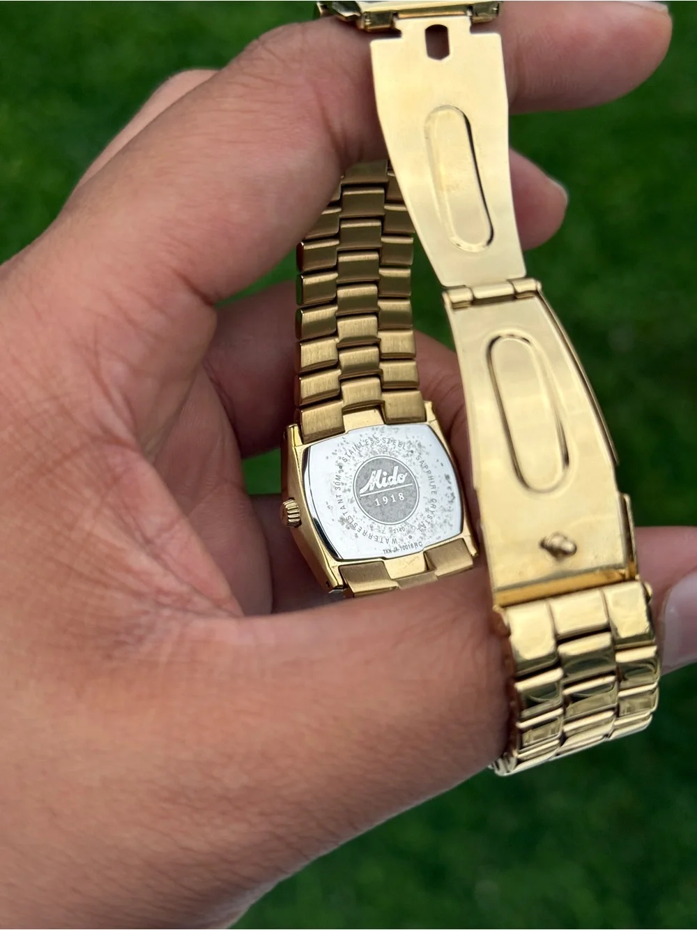 MIDO Romantique Ladies gold Watch unique bracelet